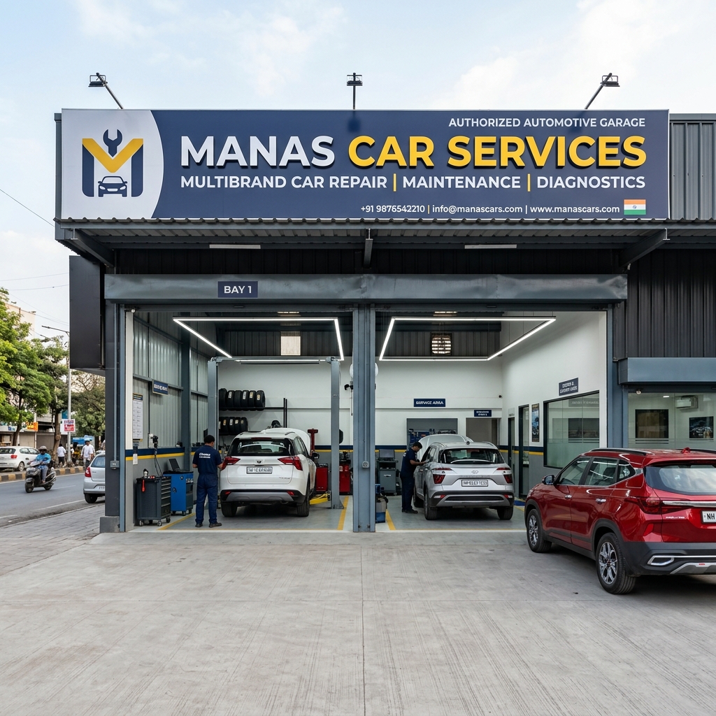 Manas Car Services Workshop Storefront Nashik